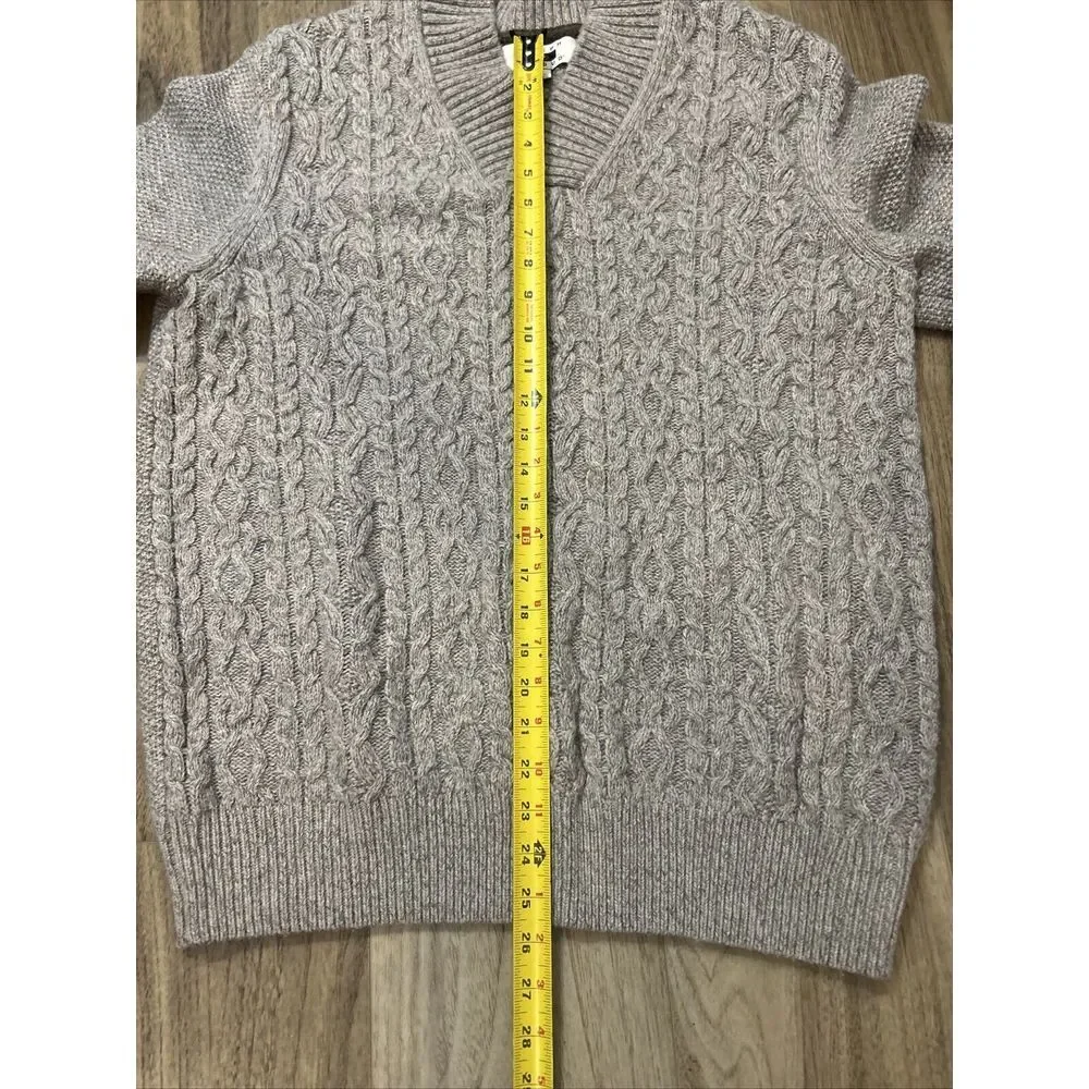 Joseph Abboud Wool Blend Sweater Cable‎ Knit Shawl Collar Pullover Size XL